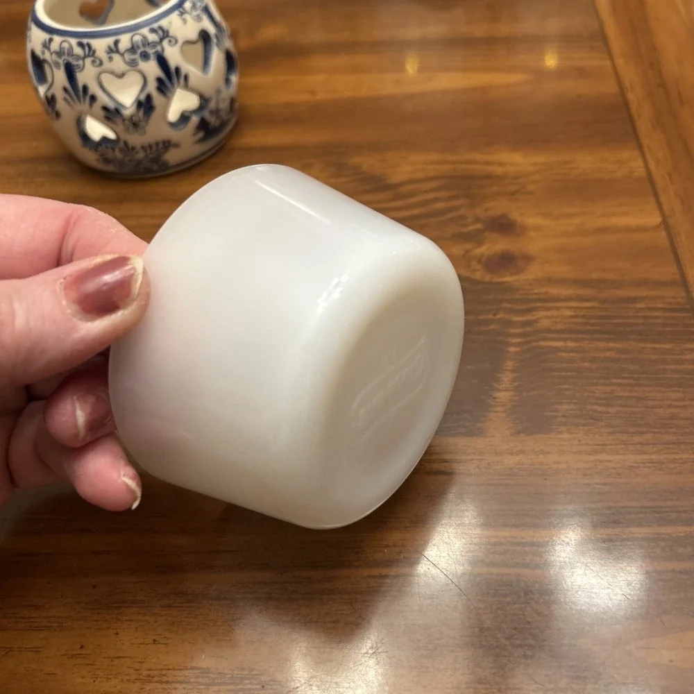 Vintage White GLASSBAKE 3 Inch Prep Cup‎ Bowl Dish